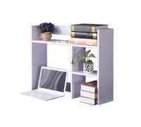 Bibliothèque de Bureau à Poser Compartiment Ouvert Étagère de Bureau Modulable Gain de Place Hauteur 60 cm pour Maison, Dortoir(White,80cm)