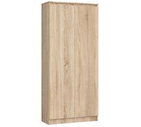 Bibliothèque de bureau Armoire AKORD R80 Chêne Sonoma 80 cm 2 portes façade Chêne Sonoma 8 étagères 80x35x180 cm