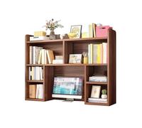 Bibliothèque de Bureau en Bois Gain de Place Hauteur 90 cm Étagère de Bureau Modulable Forte Capacité de Charge pour Maison, Dortoir(Brown,120cm)