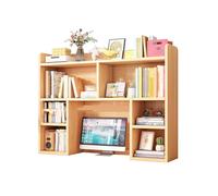Bibliothèque de Bureau en Bois Gain de Place Hauteur 90 cm Étagère de Bureau Modulable Forte Capacité de Charge pour Maison, Dortoir(Natural,110cm)