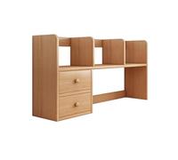 Bibliothèque de Bureau en Bois Hauteur 48 cm Gain de Place Etagere de Bureau a Poser Forte Capacité de Charge pour Maison, Dortoir(100cm)