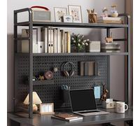 Bibliothèque de bureau en métal à 2/3 niveaux pour bureaux d'ordinateur, solution de rangement en acier épais, parfaite pour les dortoirs, les bureaux et les espaces de travail à domicile.
