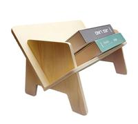 Bibliothèque de bureau - Étagère inclinée en bois, petite bibliothèque de bureau, livres, , organiseur de bureau fonctionnel et élégant | Idéal pour les chambres à coucher, les zones d'étude