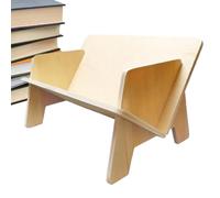 Bibliothèque de bureau inclinée | Petit support de livres en bois pour bureau | Organiseur de table pour livres, CD | Solution de rangement de bureau moderne pour salon, chambre à coucher, espaces de