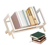 Bibliothèque de bureau - Mini contre-étagère, étagère à livres inclinée, organiseur compact | Support de rangement fonctionnel, design peu encombrant pour livres, bureau d'étude, agencement d'angle de