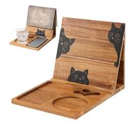 Bibliothèque de bureau pliable transportable à courant continu pour ranger des livres, des appareils, des boissons et des crayons - Produit à partir de bois naturel de qualité supérieure