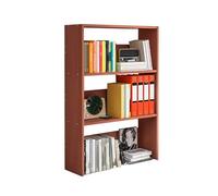 Bibliothèque de Bureau pour Ordinateur à 3 Niveaux Compartiment Ouvert Étagère de Bureau Modulable Hauteur 96 cm pour Maison, Dortoir(Brown,50cm)