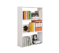 Bibliothèque de Bureau pour Ordinateur à 3 Niveaux Compartiment Ouvert Étagère de Bureau Modulable Hauteur 96 cm pour Maison, Dortoir(White,60cm)
