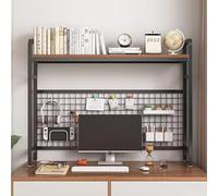 Bibliothèque de bureau pour ordinateur, étagère peu encombrante pour dortoir, bureau, maison, solution de rangement au-dessus du bureau
