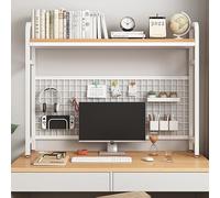 Bibliothèque de bureau pour ordinateur, étagère peu encombrante pour dortoir, bureau, maison, solution de rangement au-dessus du bureau