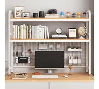 Bibliothèque de bureau pour ordinateur, étagère peu encombrante pour dortoir, bureau, maison, solution de rangement au-dessus du bureau
