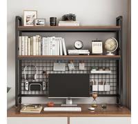Bibliothèque de bureau pour ordinateur, étagère peu encombrante pour dortoir, bureau, maison, solution de rangement au-dessus du bureau