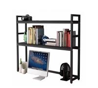 Bibliothèque de bureau réglable à 2 niveaux - Étagère ouverte multifonction pour bureau et cuisine - Joli présentoir de rangement idéal pour la maison et l'espace de travail (couleur : A)