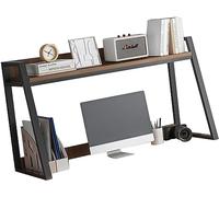 Bibliothèque de bureau réglable - Bibliothèque à échelle pour ordinateur de bureau, étagère de comptoir polyvalente à 1/2 niveaux, étagère de rangement, support organisateur pour la maison, le dorto