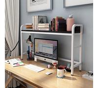 Bibliothèque de bureau réglable - Étagère de rangement ouverte élégante en bois et métal pour la maison, le bureau, l'école, la bibliothèque - Comptoir polyvalent (couleur D, taille 95)