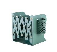 Bibliothèque de bureau - Système d'étagère coulissante, support de littérature compact, organisateur de comptoir multifonction | Mécanisme d'extension de largeur modulaire, porte-stylo intégré, utile