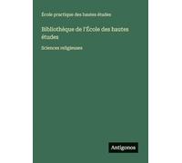 Bibliothèque de l'École des hautes études: Sciences religieuses