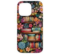 Bibliothèque de livres esthétiques cactus colorés tropicaux Coque pour iPhone 14 Pro Max