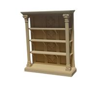 Bibliothèque de maisons de poupée de conception européenne, étagère à l ' échelle 1: 12 avec compartiments ouverts pour la configuration de scènes miniatures vintage et les collectionneurs, d ' une