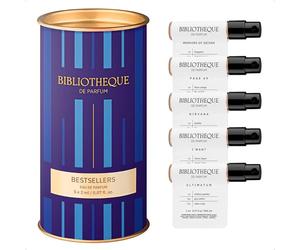 Bibliotheque de Parfum Bestsellers Discovery Set avec eau de parfum pour femme, mini parfum avec 5 parfums de niche longue durée de senteur fruité et atypique à floral (5 x 2 ml)