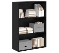 Bibliothèque de rangement(1 PCS) - ZENCORE - Colonne Etagère à Livres - Chêne noir 60x30x76.5cm - Bois d'ingénierie LH49440