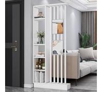 Bibliothèque de séparation de pièce, écran d'intimité en bois autoportant avec rangement, présentoir multifonction pour la maison et le bureau
