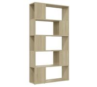 Bibliothèque de séparation - VIDAXL - Chêne sonoma - 80x24x155 cm - 5 étagères - Style classique