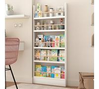Bibliothèque Derrière la Porte, Étagère Gain de Place, Bibliothèque en Bois pour Enfants, Organisateur de Jouets et Livres, Étagère de Rangement Ouverte pour Chambre, Salon, Chambre d'enfants, Bureau