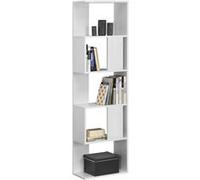 Bibliothèque Design pour Salon Étagère Style Original en Panneau de Particules Mélaminé jusqu'à 5 kg Charge par Compartiment 159 x 45 x 24 cm Blanc [en.casa] Blanc G