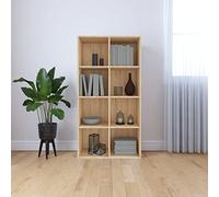 Bibliothèque d'étude multifonctions, buffet en chêne sonoma, 66 x 30 x 130 cm, bois d'ingénierie, idéal pour bureau et salon, solution de rangement élégante, design durable et élégant