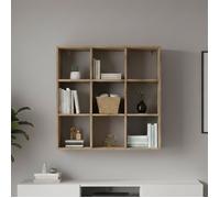 Bibliothèque Dmanzar - Dmora - Effet Bois - Chêne 90x25h90 cm