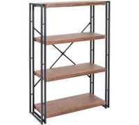 Bibliothèque Dohna, Étagère Indépendante, 121x80cm, Structure 3d, 4 Niveaux, Design Chêne Sauvage Multicolore