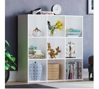 Vida Designs Durham Cube Bibliothèque de Rangement pour Salon ou Bureau (9 Cubes, Blanc)