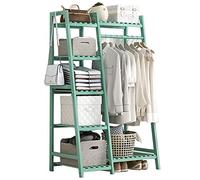 Bibliothèque élégante en bois autoportante polyvalente pour chambre à coucher, armoire verte, 80 x 40 x 140 cm - Solution élégante d'affichage et de nization