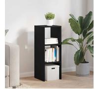 Bibliothèque empilable 30x30x80 cm en bois d'ingénierie chêne noir - Rangements intérieurs - Modules empilables - Rangement vertical