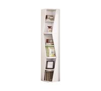 Bibliothèque empilable à 2 niveaux - Petite étagère en bois massif pour salon, chambre à coucher et bureau - Finition blanche moderne - Solution de rangement polyvalente