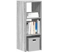 vidaXL Bibliothèque empilable Sonoma Gris 30x30x80 cm Bois d'ingénierie