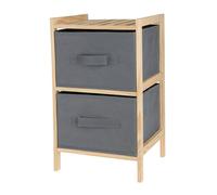 bibliothèque en bois à 2 niveaux avec tiroirs