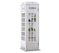 Bibliothèque en bois à 5 niveaux en forme de cabine téléphonique, jolie bibliothèque sur pied pour enfants et adultes, étagère de rangement en bois pour cabine téléphonique Londres, étagère décorative