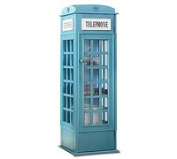 Bibliothèque en bois à 5 niveaux en forme de cabine téléphonique, jolie bibliothèque sur pied pour enfants et adultes, étagère de rangement en bois pour cabine téléphonique Londres, étagère décorative