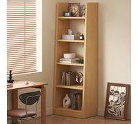 Bibliothèque en bois à 5 niveaux - Étagère autonome peu encombrante pour salon et chambre à coucher