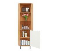 Bibliothèque en bois à 5 niveaux, étagère d'angle debout, 40 x 40 x 180 cm, peu encombrante, avec capacité de charge de 40 kg, pour appartements, balcon et bureau à domicile