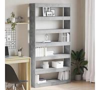 Bibliothèque en bois à 6 compartiments, moderne, stable, avec protection anti-basculement, 100 x 30 x 180 cm, montage facile
