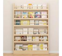 Bibliothèque en bois à 6 niveaux peu encombrante derrière la porte pour enfants et salon - 70,1 x 9,9 x 178,1 cm (L x P x H) - Solution élégante et fonctionnelle