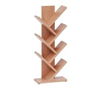 Bibliothèque en bois à 9 niveaux - Étagère de rangement verticale pour salon, chambre à coucher et bureau à domicile - Nizer créatif multi-usage, idéal pour ranger des livres élégants