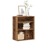 Bibliothèque en bois antique 60 x 30 x 71,5 cm, gain de place, meuble de rangement multicouche pour livres et articles de décoration, idéal pour le salon, l'entrée, le bureau