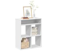 Bibliothèque en bois blanc gain de place 66 x 31 x 80 cm, étagère murale fonctionnelle pour salon et bureau, étagère multicouche