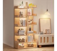 Bibliothèque en Bois de 66,5 Pouces de Hauteur, Robuste, à 5 Niveaux avec Serre-Livres, étagères Hautes, étagère de Rangement Ouverte, étagère for Salon, Bureau, bibliothèque(59 * 15.3 * 7.1in)