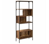 Bibliothèque en bois d'ingénierie - vidaxl - 76x33x188,5 cm - Bois ancien - 7 étagères - Durable - Facile à nettoyer