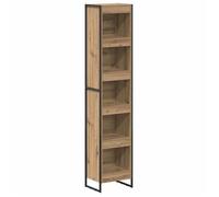 Bibliothèque en bois d'ingénierie - vidaXL - Chêne Artisan - 40x30x189,5 cm - Durable - Pieds en acier